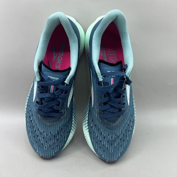 Brooks Hyperion Tempo Running Shoes Women Size 7 Blue Teal Comfort Low Sneakers - Picture 5 of 8
